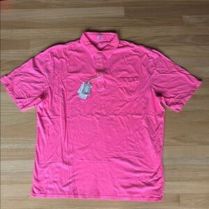 johnnie-O Pink Polo Shirt Classic Design Short Sleeves